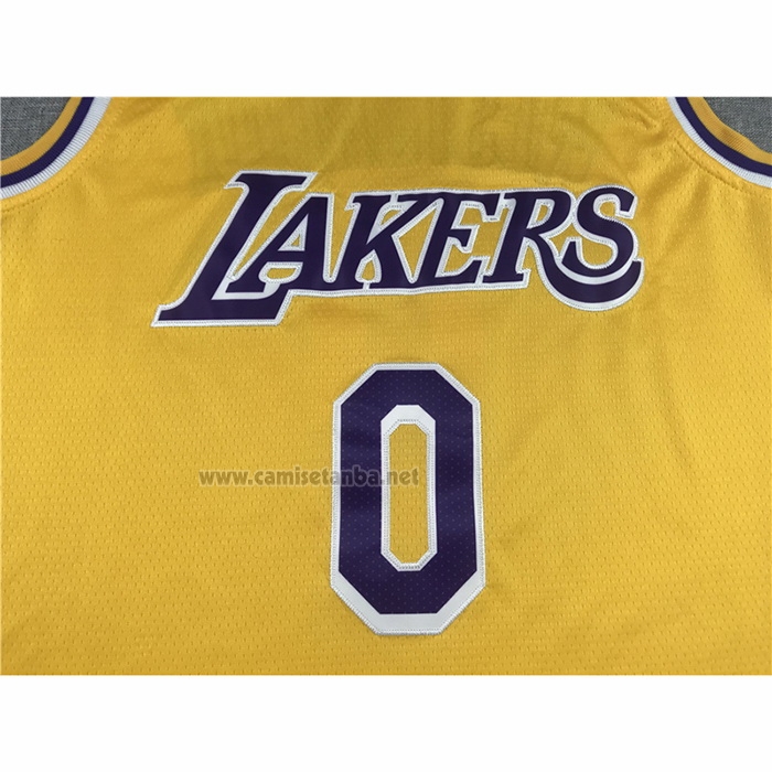 Camiseta Los Angeles Lakers Russell Westbrook #0 Icon 2020 Amarillo